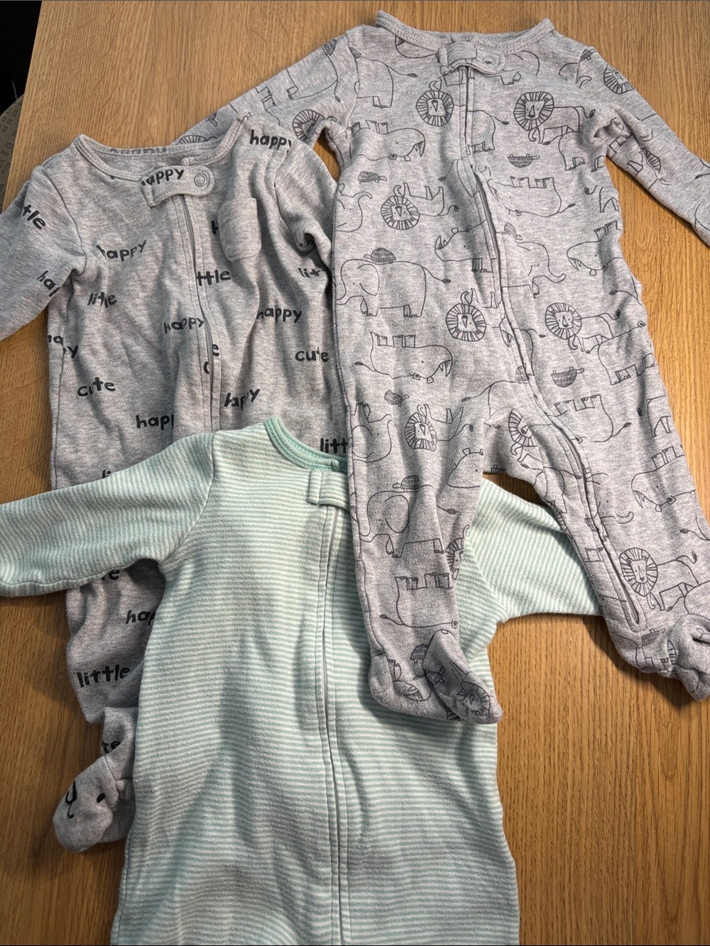 Lot of 100% Cotton Footies 3-6M